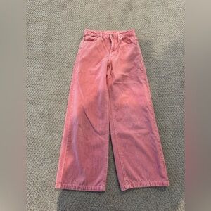 Girls Zara Wide Leg Jeans pink size 11-12